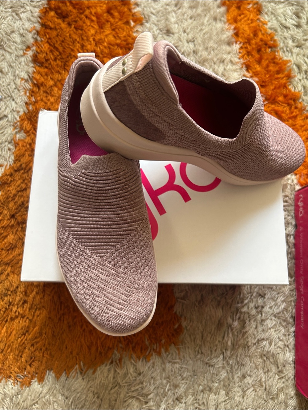 Ryka Mauve Slip-On Knit Sneakers